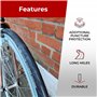 Fincci Pneu Velo Route 700x23c - Paire Pneus 23-622 Protection Antiponcture Anti-Crevaison 1mm, 60TPI avec 2X Chambre à Air 700x