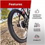 Fincci Pneu BMX 20 Pouces - Set Pneus 20 x 1.75 Pouces avec Chambre à Air 20 Schrader, Pneus 47-406 pour Velo Enfant, BMX Freest