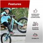 Fincci Set Pneu 20x1.75 Pouces 47-406 avec Chambre a Air 20 Pouces de Valve Schrader pour VTT BMX ou Enfant Velo Bicyclette Pneu