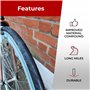 Fincci Pneu Velo Route 700x25c - Set Pliable Paire Pneus 25-622, 28 pouces avec Protection Anti-Crevaison 1mm, 60TPI avec Chambr