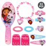 TDL Gabbys Ensemble de bijoux et accessoires pour cheveux 11 pièces pour fille Rose Coffret cadeau pour déguisement, brosse à ch