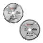 Saxton TCT Lot de 2 lames de scie circulaire 150 mm x 20 mm alésage 48 et 60 dents + anneau de 16 mm et 10 mm Compatible avec Ry