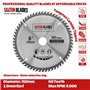 Saxton TCT Lot de 2 lames de scie circulaire 150 mm x 20 mm alésage 48 et 60 dents + anneau de 16 mm et 10 mm Compatible avec Ry