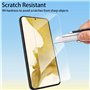 4youquality Lot de 2 films de protection d'écran en verre trempé pour Samsung Galaxy S22 Plus/S22+, résistant aux chocs, anti-ra