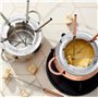 Oak & Steel - 10 Pièces Service à Fondue en Acier Inoxydable avec Coffret Cadeau - Chocolats, Bourguignonne, Fromage, Savoyarde 