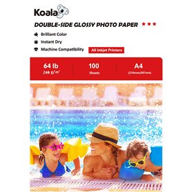 KOALA Papier Photo Double Face Brillant pour imprimante à Jet d'encre