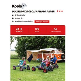 KOALA Papier Photo Double Face Brillant pour imprimante à Jet d'encre