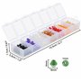 Handi Stitch Perles Verre à Facettes 4mm avec Boîte de Rangement (1400 Pièces) - 14 Couleurs - Perles pour Bijoux Adulte, Broder