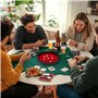 Belle Vous Piste de Dés Octogone en Simili Cuir Noir et Velours Rouge - Plateau Jeu de Dés pour Les Jeux de Table comme Les RPG 