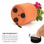 BELLE VOUS Pied Pot de Fleur Invisible (Lot de 50) - Pied Caoutchouc Noir pour Surélever Les Plantes - Tampon Auto-Adhésif pour 