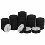 BELLE VOUS Pied Pot de Fleur Invisible (Lot de 50) - Pied Caoutchouc Noir pour Surélever Les Plantes - Tampon Auto-Adhésif pour 