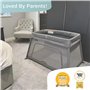 Le lit bébé de Voyage Venture Airpod Comprend Un Matelas en Mousse et Un Sac de Transport de 100 x 60 cm (Argent)