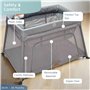 Le lit bébé de Voyage Venture Airpod Comprend Un Matelas en Mousse et Un Sac de Transport de 100 x 60 cm (Argent)