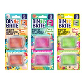Bin Brite Lot de 3 désodorisants à coller pour poubelle – Soleil méditerranéen