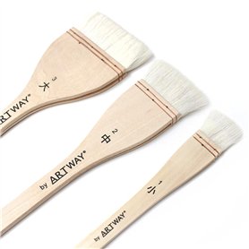 Artway Lot de 3 pinceaux Chinois en merlu 25 mm/45 mm/75 mm