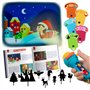 Nene Toys Livre de Contes de Noël Interactif avec Projecteur & Marionnettes d’Ombres - Histoires Magiques & Kit de Théâtre pour
