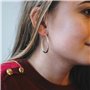 Boucles d'oreilles créoles plaquées argent 40 mm
