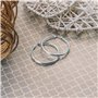 Boucles d'oreilles créoles plaquées argent 40 mm