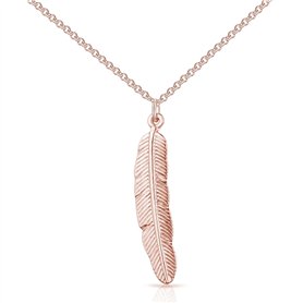 Philip Jones Collier Plume Plaqué Or Rose