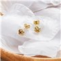Boucles d'Oreilles Noeud d'Amour Plaqué Or