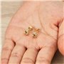 Boucles d'Oreilles Noeud d'Amour Plaqué Or