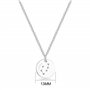 Philip Jones Collier de Disque de Signe Astrologique du Zodiaque Taureau créé avec des Cristaux de Zircondia®