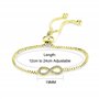 Philip Jones Ensemble d'amitié Infinity plaqué or créé avec des cristaux Zircondia®