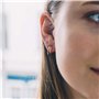 Boucles d'oreilles doubles créoles ouvertes plaquées or rose créées avec des cristaux Zircondia®
