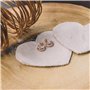 Boucles d'oreilles doubles créoles ouvertes plaquées or rose créées avec des cristaux Zircondia®