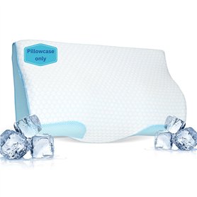 Taie d'oreiller à mémoire de Forme Derila contrôle Optimal de la température pour Un Sommeil Parfait. La taie d'oreiller Blanche