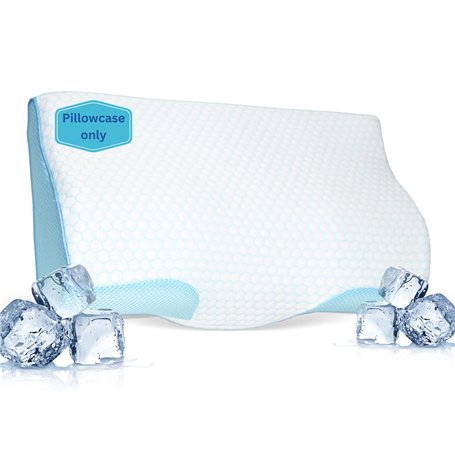 Taie d'oreiller à mémoire de Forme Derila contrôle Optimal de la température pour Un Sommeil Parfait. La taie d'oreiller Blanche