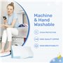 Taie d'oreiller à mémoire de Forme Derila contrôle Optimal de la température pour Un Sommeil Parfait. La taie d'oreiller Blanche