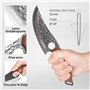 Matsato Couteau de Cuisine Parfait Pour Couper, Désosser et Hacher. Conçu Pour L'équilibre et Le Contrôle, Alliant Modernité et 