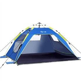 Glymnis Tente de Plage pour 3 à 4 Personnes – Protection Solaire Automatique UPF 50 + Anti-UV – Étanche avec Sac de Transport po