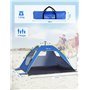 Glymnis Tente de Plage pour 3 à 4 Personnes – Protection Solaire Automatique UPF 50 + Anti-UV – Étanche avec Sac de Transport po