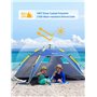 Glymnis Tente de Plage pour 3 à 4 Personnes – Protection Solaire Automatique UPF 50 + Anti-UV – Étanche avec Sac de Transport po