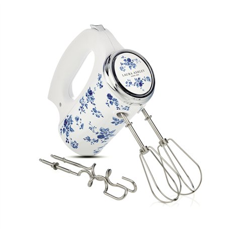 Laura Ashley Batteur Électrique Cuisine 300W avec Imprimé China Rose par VQ - Lave Vaisselle Sûr Batteurs à Main avec Batteurs e