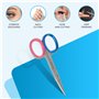 YNR Ciseaux à cuticules à lame incurvée professionnelle en acier inoxydable, pour manucure, pédicure, sourcils, nez, coupe des c