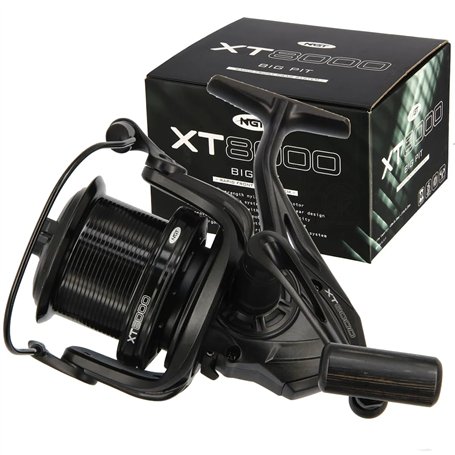 NGT XT-8000 Moulinet de pêche à la carpe Noir