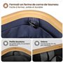 OUSFOT Bac à Linge avec Couvercle, 105L Grand Panier à Linge avec Poignées en Bambou, Corbeille à Linge en Tissu 600D Oxford Imp
