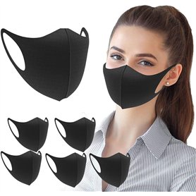 Boolavard Lot de 6 masques en tissu - Protection du visage unisexe avec boucle d'oreille - Réutilisable et lavable