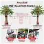 Ninja Parcours d’Obstacles de Jardin pour Enfant - 10 Obstacles durables et 15m Slackline - Équipement de Jeu extérieur pour Fil