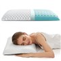 NOFFA Oreiller Memoire Forme Plat 6cm, Pillow Dur Oreiller Enfant 40x60, Ventre Oreiller Adulte, Coussin Mousse a Memoire de For