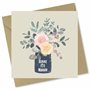 Absolutely Yours Carte de fête des Mères pour maman. Motif « Fleurs dans un vase ». Carte avec enveloppe assortie (150 x 150 mm
