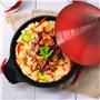 Joeji's Kitchen Grand Plat à Tajine en Aluminium - Plat à Tajine Marocain Antiadhésif de 28 cm pour une Cuisson Lente, Savoureus