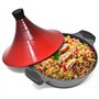 Joeji's Kitchen Grand Plat à Tajine en Aluminium - Plat à Tajine Marocain Antiadhésif de 28 cm pour une Cuisson Lente, Savoureus