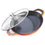 INTIGNIS Poêle à paella avec couvercle | 36cm | Grande | Compatible avec l'induction | Revêtement céramique antiadhésif | Résist
