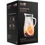 Homiu Carafe à eau en verre de 1,8 l avec couvercle | Carafe pour thé glacé, eau chaude et froide, vin, café, lait et jus de fru