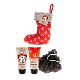 MAD BEAUTY Disney Mickey Mouse Ensemble de chaussettes avec gel douche et lotion Duo Plus luffa