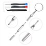 Pinsheng Kit de Réparation de Lunettes, 1000 pièces Vis et écrous Kit avec Mini Tournevis et Brucelles, Pour Lunettes, Lunettes 